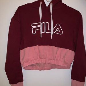 Cropped FILA hoodie